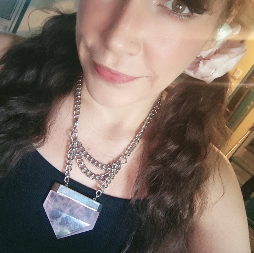 Barbara C Peligrino Rose quartz necklace